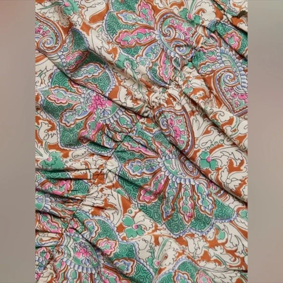 NWT Veronica Beard Lozano Floral Silk Ruched dress Sz 0 - Picture 4 of 7